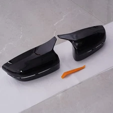 Gloss Black Side Mirror Cover Caps Replacement For BMW G20 G30 M340i  2017-2022