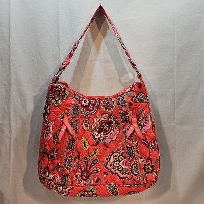 Vera Bradley Call Me Coral Lisa B Shoulder Bag Purse Retired 