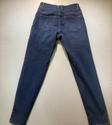 Faith Jeans Skinny Button Fly Women's' size 14w Dark Wash BLue Denim jeans