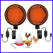 Heated Chicken Waterer Base, 6" Energy Saving Poultry Water Heater for Winter...