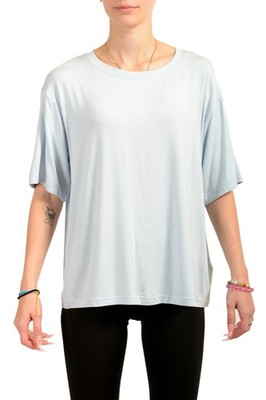 Hugo Boss Women's ''Unite T-Shirt'' Blue Logo Print T-Shirt Top US XL IT 46