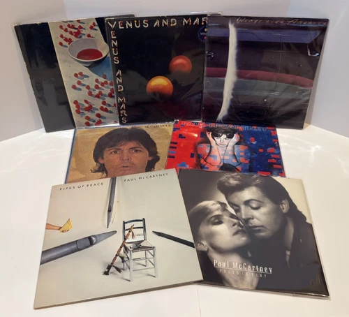 Paul McCartney Vinyl LP Lot Wings Over America Venus and Mars Tug Of War Beatles