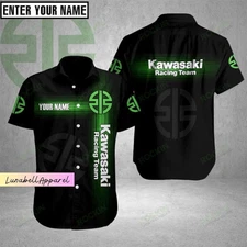 Kawasaki 3D AOP Hawaiian Shirt Short Sleeve Shirt Motorcycle Best Gift S 5XL_898