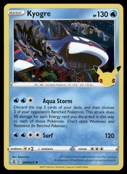 Kyogre 003/025 Celebrations Holo Rare