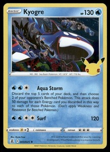 Kyogre 003/025 Celebrations Holo Rare