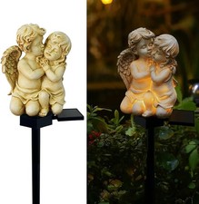 Solar Garden Angels Waterproof Statue Decorations - Baby Angel Solar Lights f...