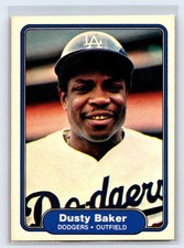 1982 Fleer Dusty Baker #1 Los Angeles Dodgers