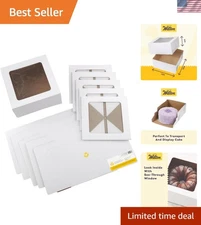 Reusable 12-Inch Cake Boxes with Window - Secure Storage for Baked Goods