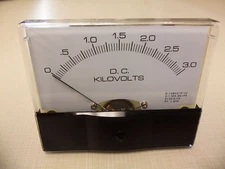 Dc. Panel METER 0 - 3 Kv Kilovolts  4" X 3 1/2" NEW CB Radio Ham Amp Amplifier
