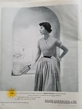1953 Julius Garfinckel & Co David Crystal Cohama Silk Womens  Fashion Ad