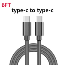 6FT USB-C to USB-C Fast Charging Cable Type C Quick Charging Cord Data (1 Pack)
