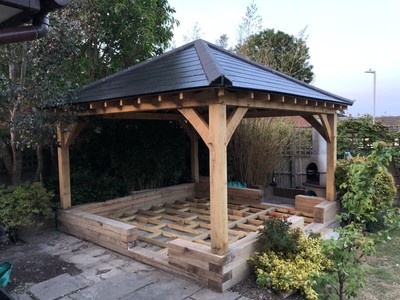 Oak Gazebo Garden Room Hot Tub Shelter Carport Outdoor Kitchen Frame Ebay