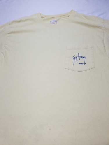 Guy Harvey By AFTCO Bluewater Giallo Blu Marlin TShirt Uomo Taglia Media - Foto 9 di 17