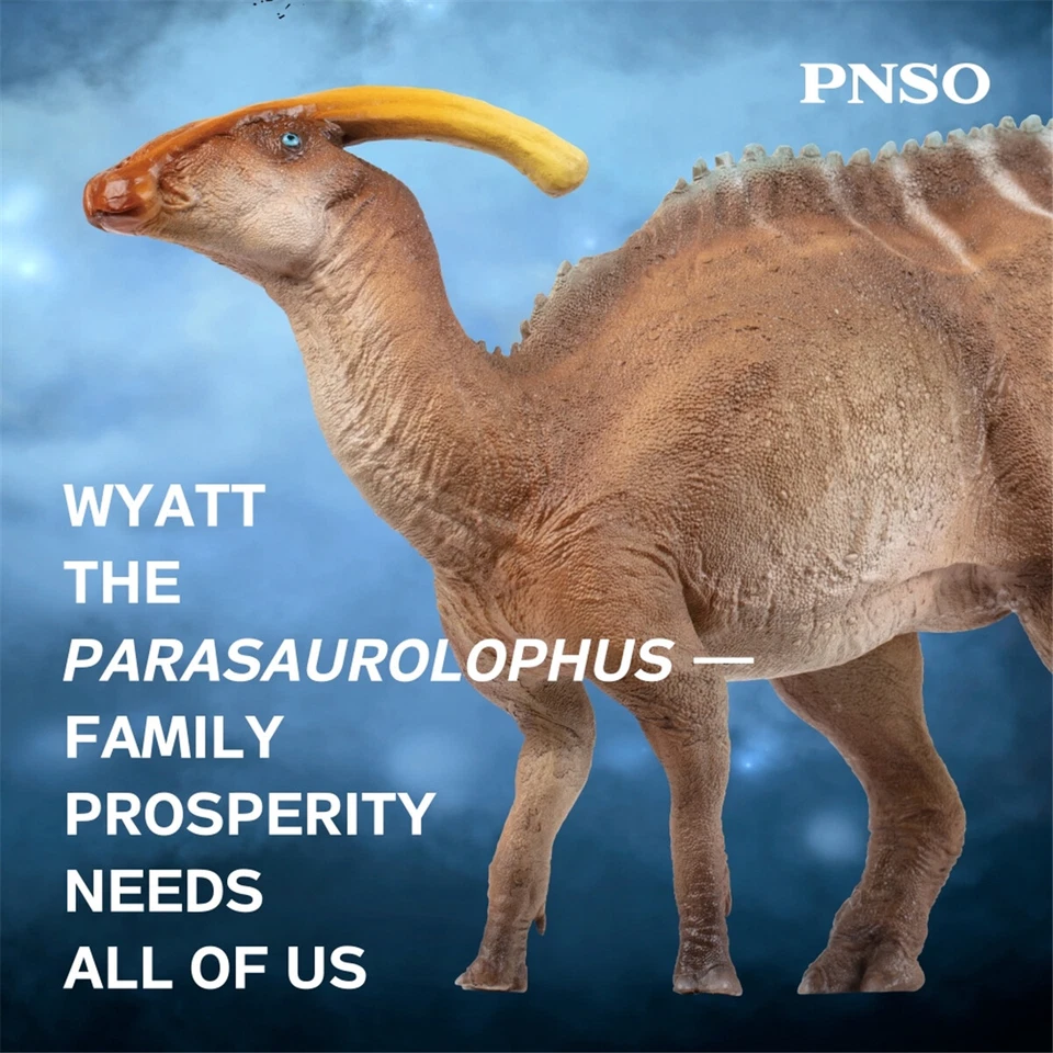 PNSO Parasaurolophus 44 Figure Dinosaur Animal Model Collections Toys Gift Decor - Image 4 of 4