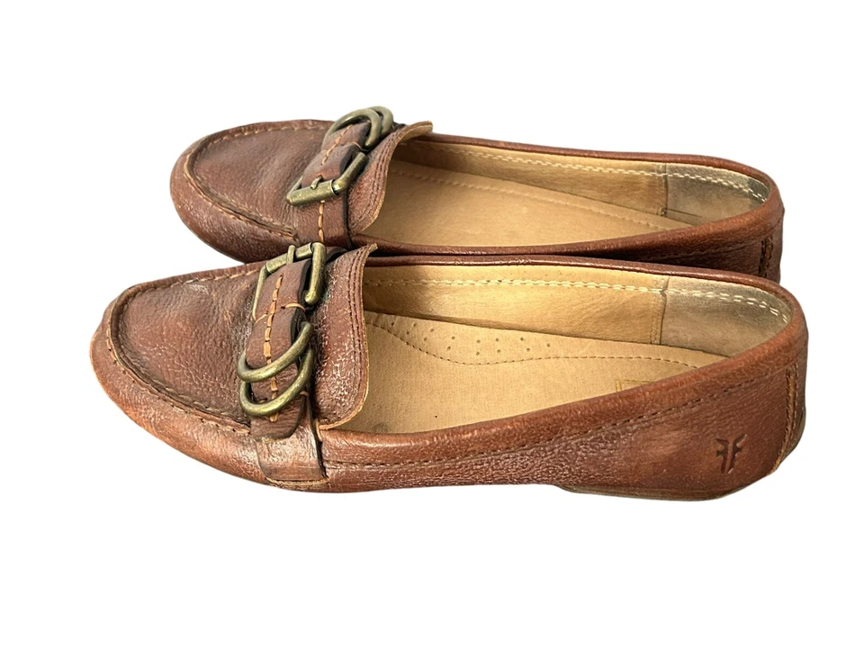FRYE JANET D RING BRAUN OXFORD GRÖSSE 6,5 HALBSCHUH MOKASSIN SCHUHE - Bild 2 von 4