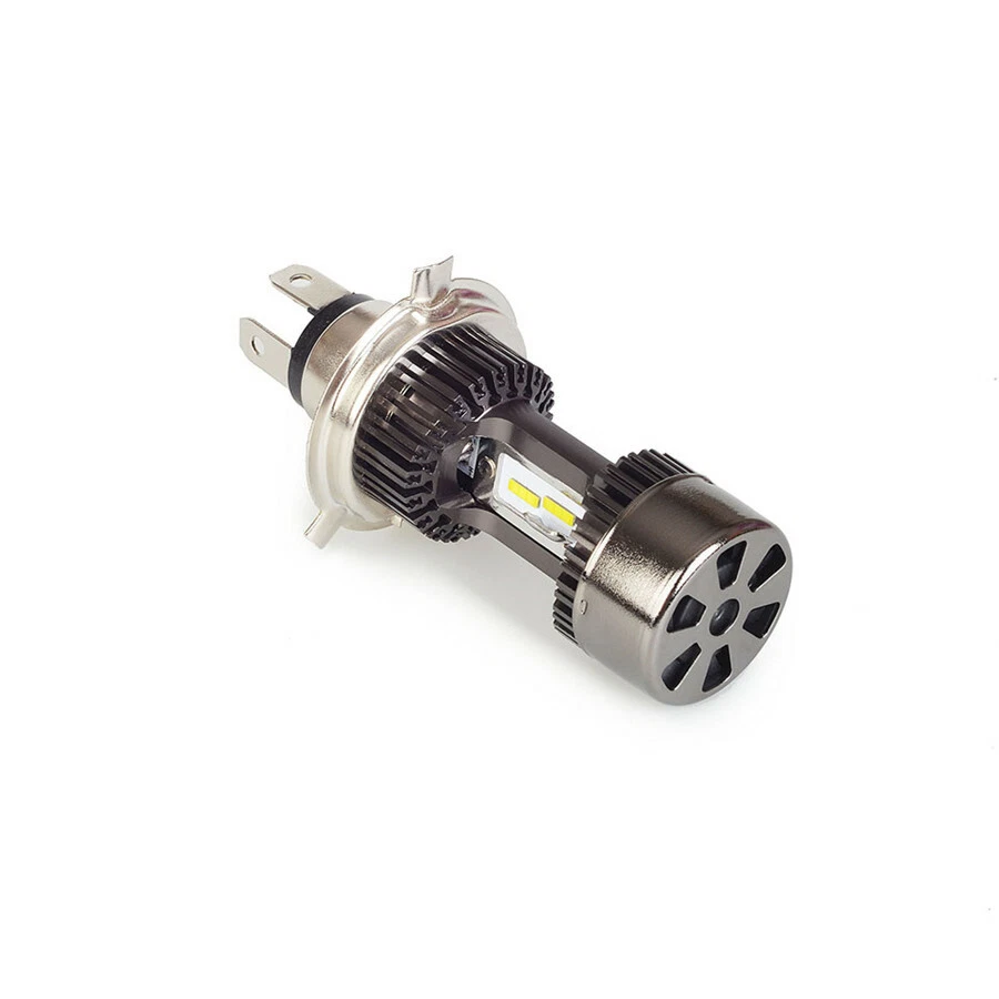 Kit de bombilla de conversión de faros LED H4 con ventilador de refrigeración apto para la mayoría de motocicletas Foto 4 de 4