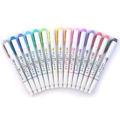 2EA Zebra Mildliner Soft Color Double-Sided Highlighter Marker WKT7 25 color