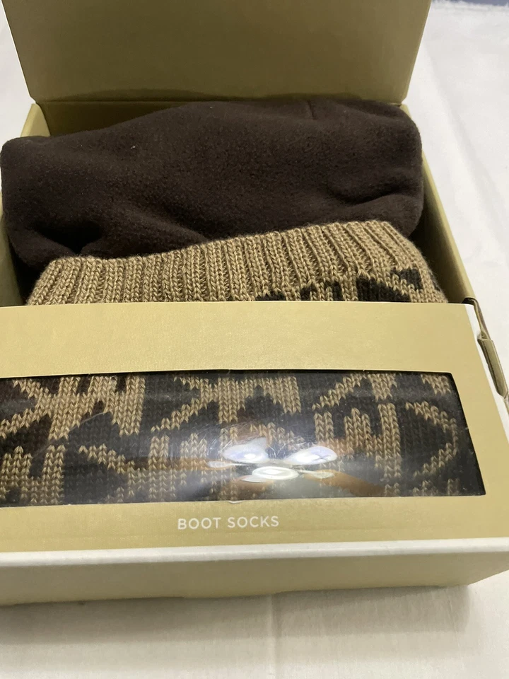 NUEVO Mujer MICHAEL KORS Marrón Mk Puño Bota Calcetines L/XL 9-11 Foto 4 de 4