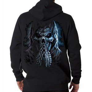 brown skull moletom com capuz