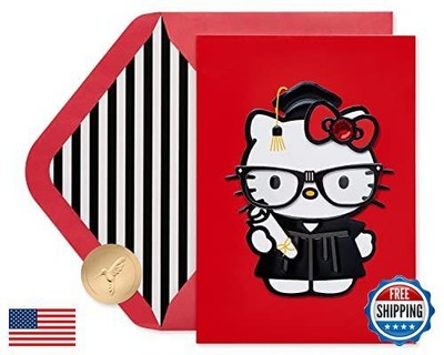 Papyrus Hello Kitty Graduation Card (Happy Happy Graduation)
