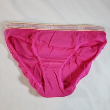 Victoria's Secret Signature Cotton Low Rise Bikini Medium Fiesta Pink