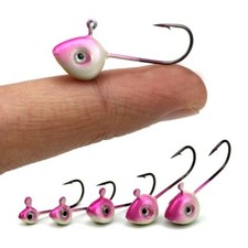 50PCS/Pack Lead Jig Heads Fishing Hooks Crappie 1/64 1/32 1/10 1/16 1/8 1/6 oz