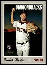 2019 Topps Heritage #531 Taylor Clarke Arizona Diamondbacks RC Baseball