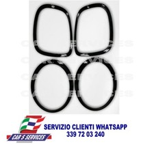 KIT CORNICI NERE FARI STOP ANTERIORI+POST MINI ONE/COOPER F55 F56 F57 DAL 2014