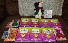 TY BEANIE BABY LOT: KLAUS BEANIE BABY, OFFICIAL COLLECTOR CARDS, TEAR-A-BEAR $$$