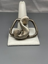 belt buckle Brusca Dante Letter S 1973 Sterling Silver 72g belt fit 1  