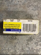 Square D 9080U-1 1 pole terminal block 10-0AWG 600V