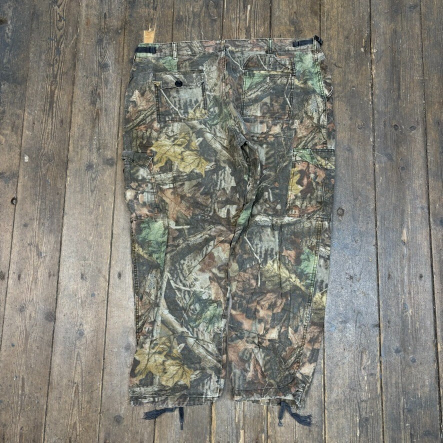 Realtree Camo Cargo Trousers Vintage Denim Military Trousers, Green, Mens 40" image 2