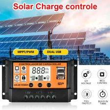 PWM Solar Charge Controller DC 12V 24V Lithium Battery Charger Panel Regulator
