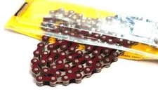 YBN CHAIN 1/2 x 1/8 x 112L, Single Speed, Nickel, RED