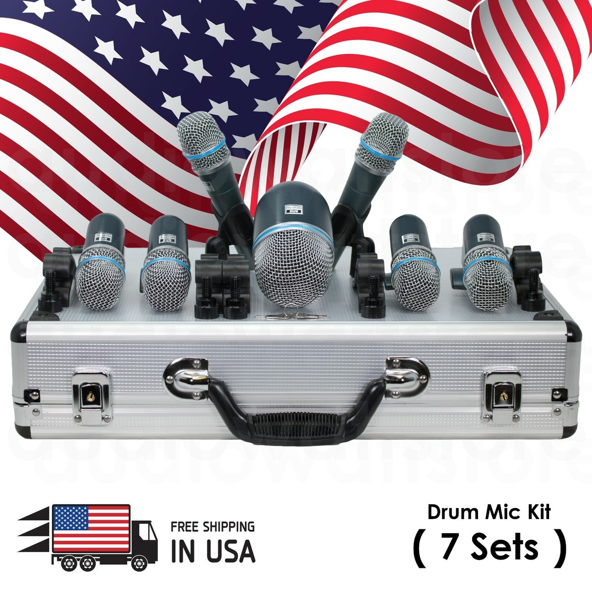 Mic Drum SET マイクとクリップセット Amazon.com: Wired Microphone Kit for Drum and Other Musical