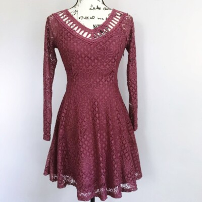 altar'd state purple lace dress Altard State lace dress