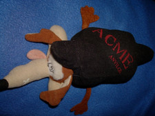 Rare 1998 Wile E Coyote Looney Tunes Slam Plush Toy - "Crash Noise...Beep Beep"