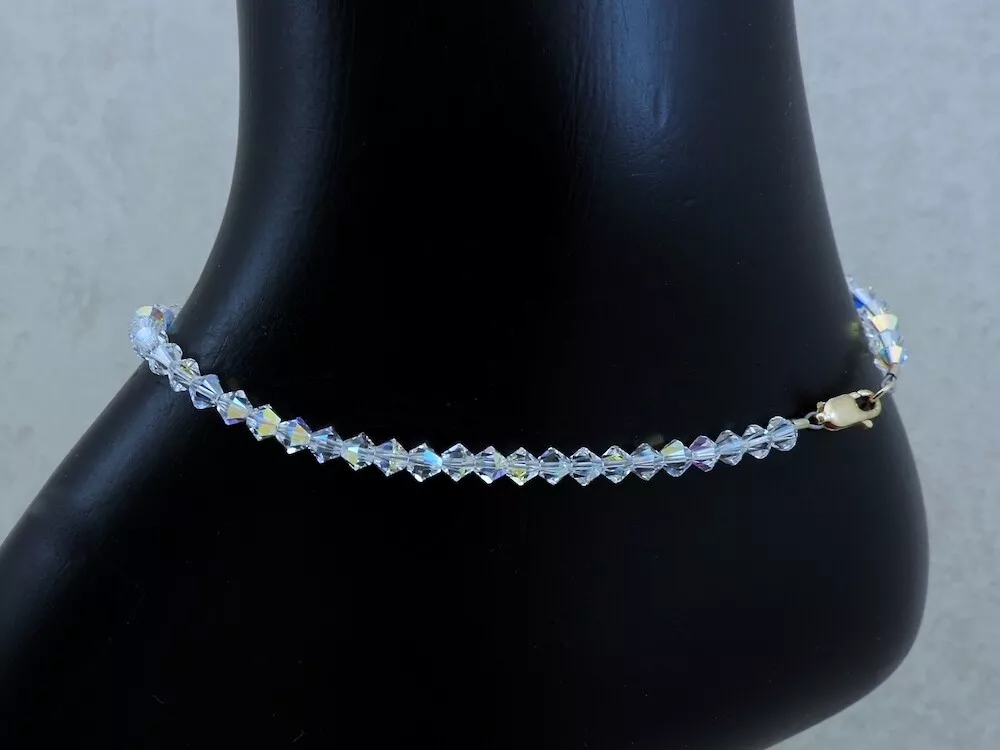 Swarovski crystal ankle bracelet clearance