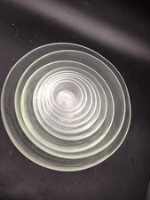 Vtg Complete 9 pc Nesting Mixing Bowl Set Glass Duralex France