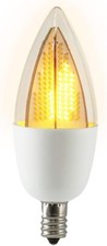 Euri Lighting Flickering Flame Bulb Decorative Candelabra 80lm - E12 White Base