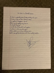 Mae Our Love Is A Painted Picture Handwritten Lyrics Mae Band Original Ebay