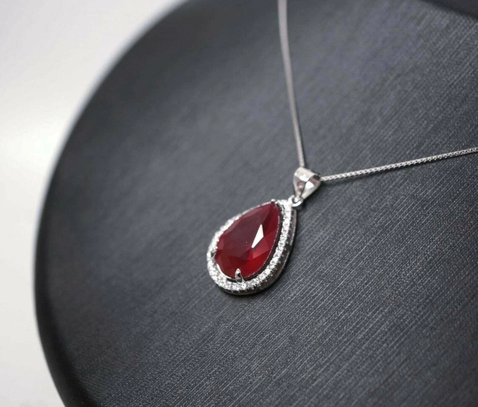 925 Sterling Silver Handmade Ruby Pendant/Locket AAA+ Quality - Image 3 of 4