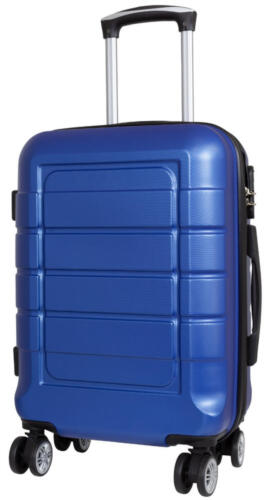 Custodia rigida ABS valigia da viaggio trolley bagaglio a bordo serie Itzum blu taglia M - Foto 1 di 6