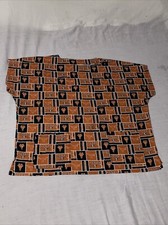 Texas Longhorns Scrub Top Hook Em Horns Medical Short Sleeve Adult XL