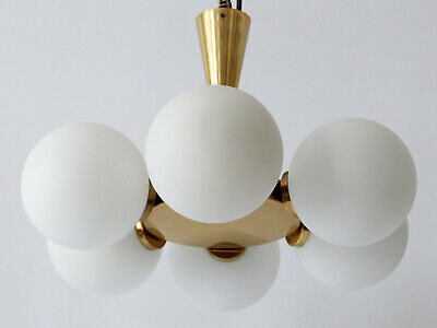 Mid Century Modern Handmade Gold Brass Chandelier 18 bulb Sputnik Urchin Light