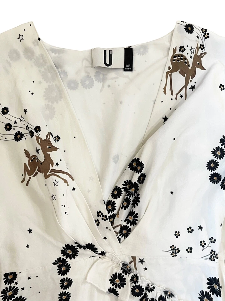 TOPSHOP уникальный вечеринки платье Bambi 100% шелк 4 S оборки надежном мини чай событие взлетно-посадочной полосы - Изображение 2 из 4