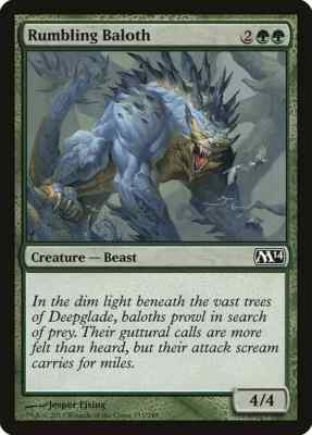 RUMBLING BALOTH X 4 N/M- MAGIC 2014 MAGIC THE GATHEING