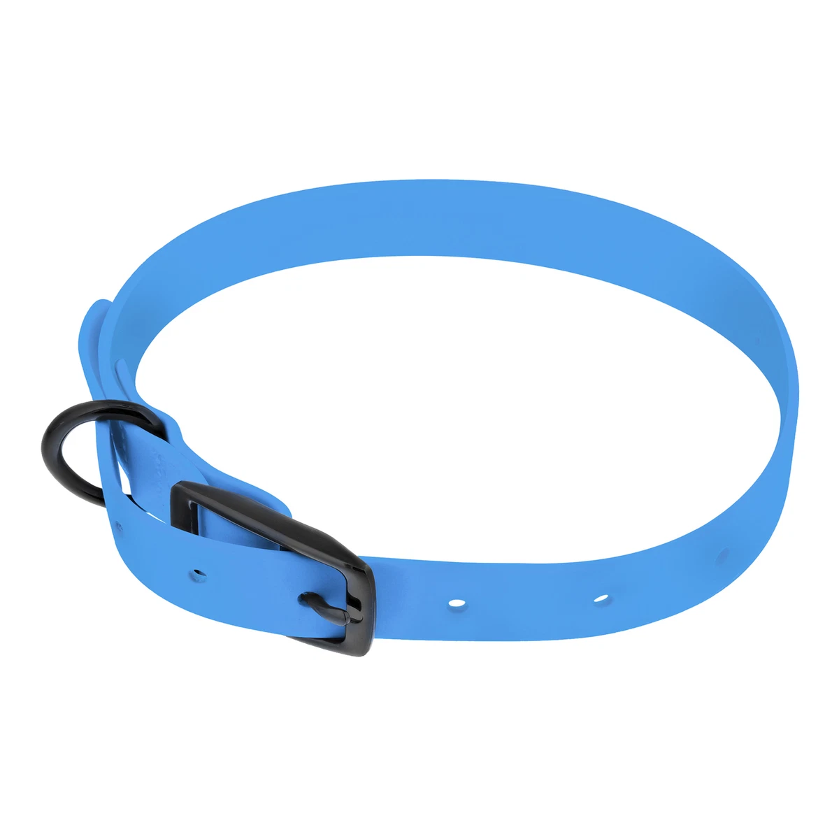 MiMu Small Silicone Dog Collar Blue 18in Stylish Dog Collar with