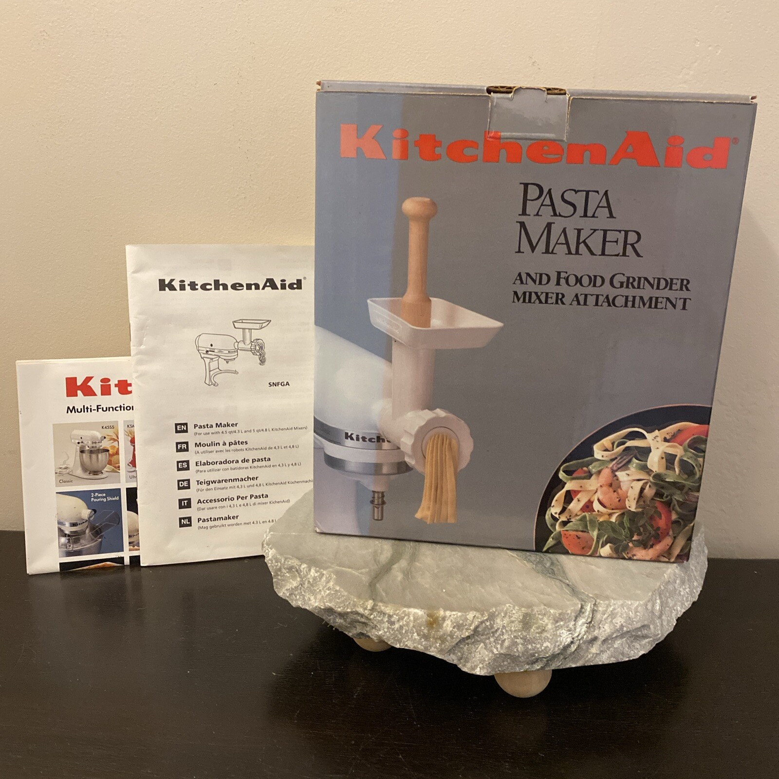 KITCHENAID Pasta Maker And Food Grinder Mixer Attachment SNFGA Complete