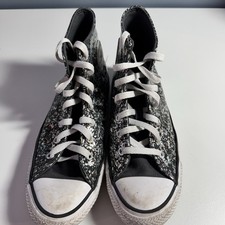 Size 6 - Converse Chuck Taylor All Star High Top Black/Glitter - 566268C